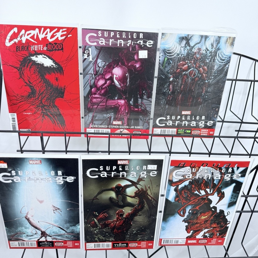Carnage Black White Blood 1 & Superior 1-4 Annual 1 Lot Key‎ 1st Carla Unger